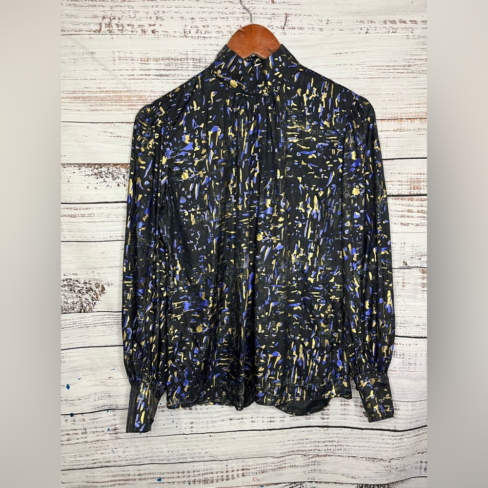 Hunter Bell Lovett Balloon Sleeve Blouse Size XS